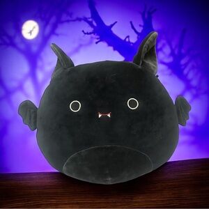 Squishmallow Retired Emily Bat Large‎ 16” Solid Black Plush OG HTF Collectible